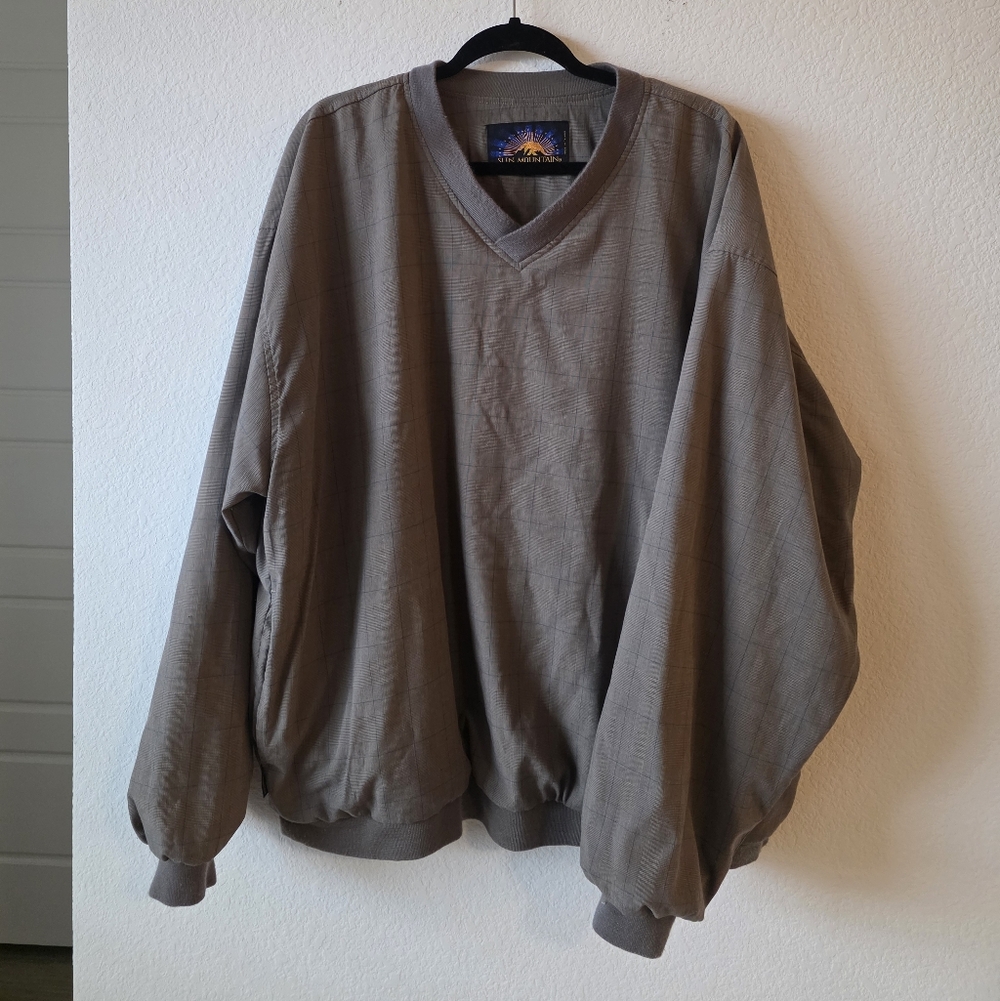 Classic V-Neck Sweater in Taupe
